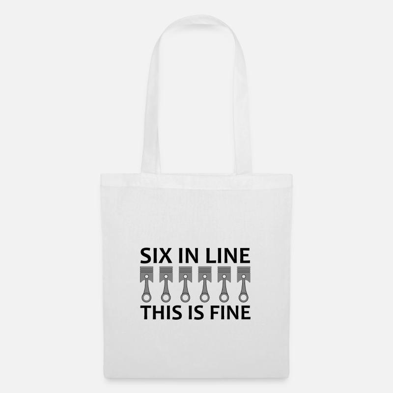 SIX IN LINE THIS IS FINE - Stoffbeutel - Weiß