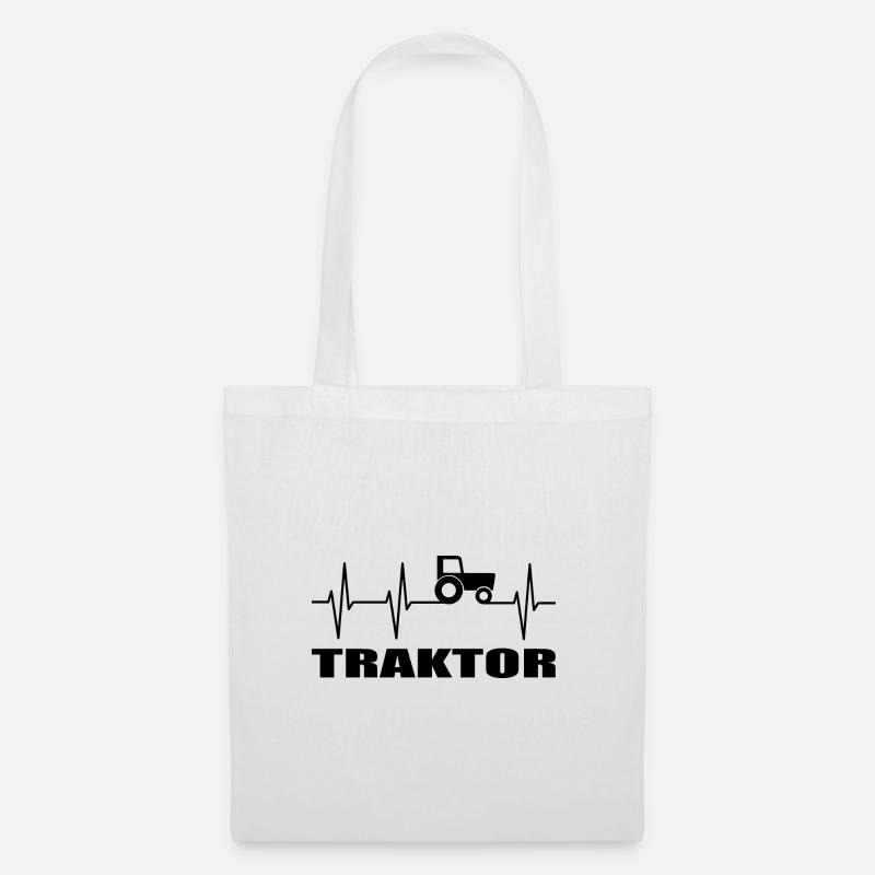 Traktor - Stoffbeutel - Weiß