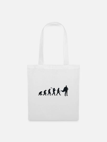 Darwin-Evolution für Supermans 🦸 ♂️ - Stoffbeutel - Weiß