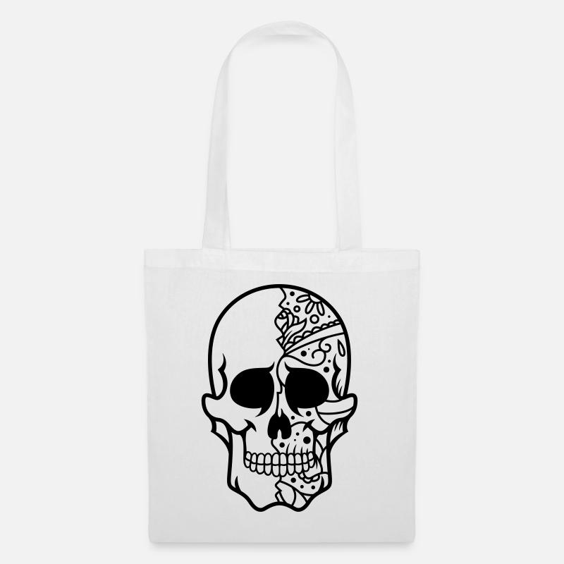 Skull - Tote Bag - white