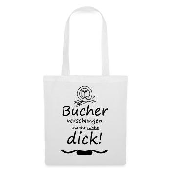 Bücher Spruch Buch Lesen Leser Geschenk - Stoffbeutel - Weiß - Vorne