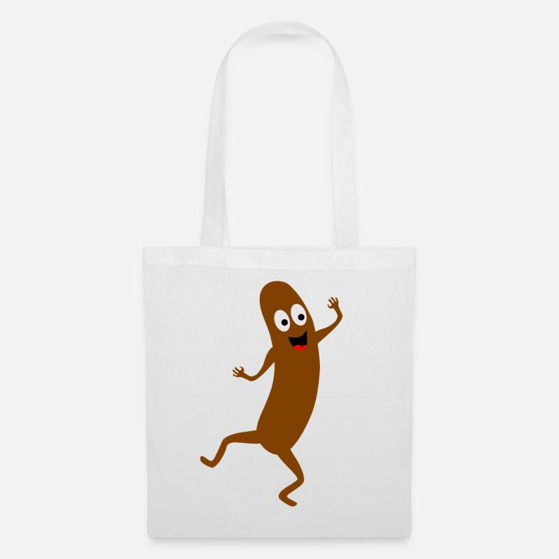 Humorous dancing bratwurst - Tote Bag - white