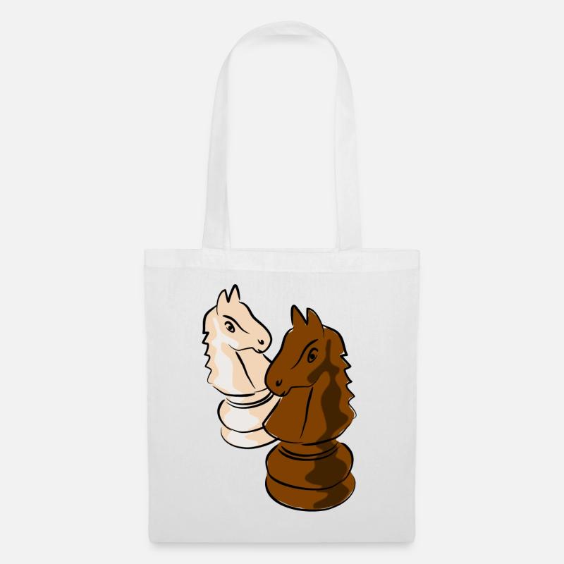 échecs - Sac en tissu - blanc