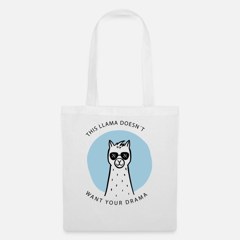 This Llama doesn't want your drama - Stoffbeutel - Weiß
