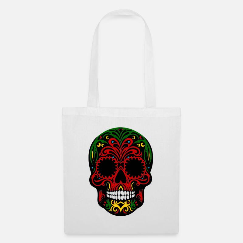 Santa Muerte | Schädel Feier - Stoffbeutel - Weiß
