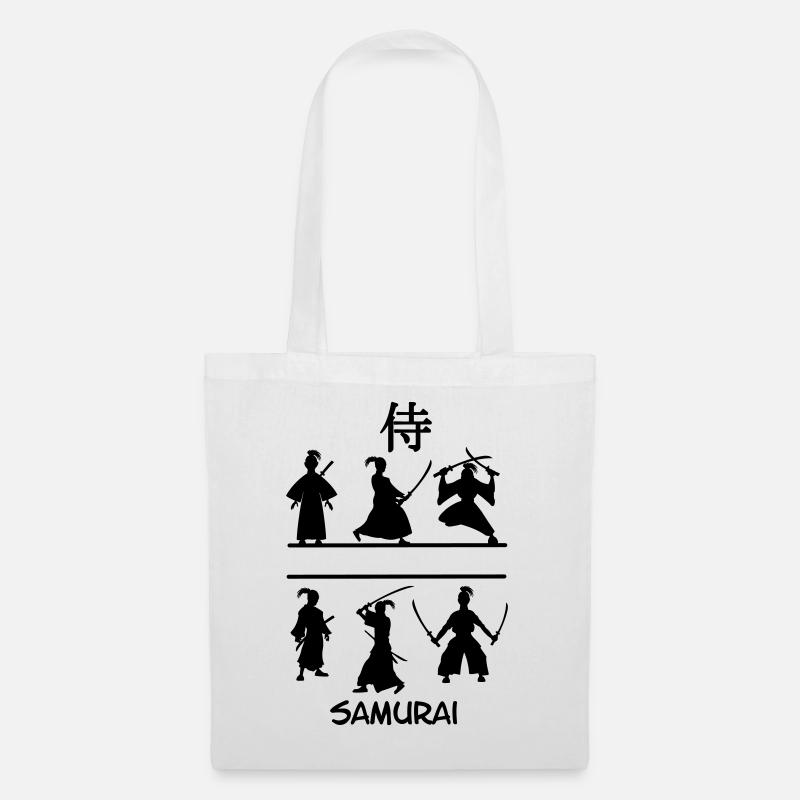 Samouraï avec des épées - Sac en tissu - blanc