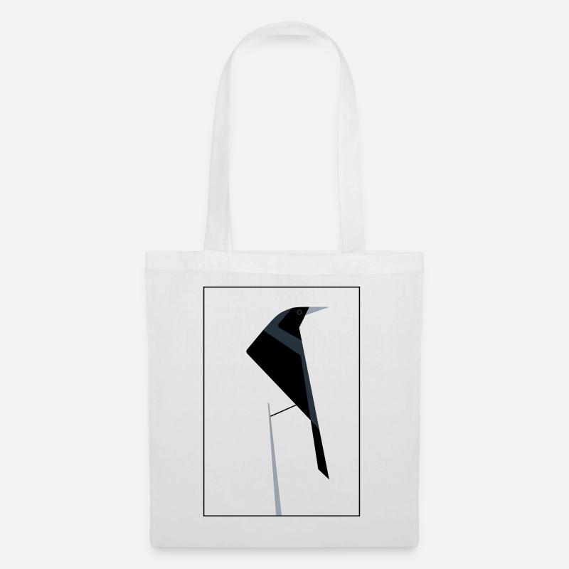 Abstrakte Ibis-Silhouette - Stoffbeutel - Weiß