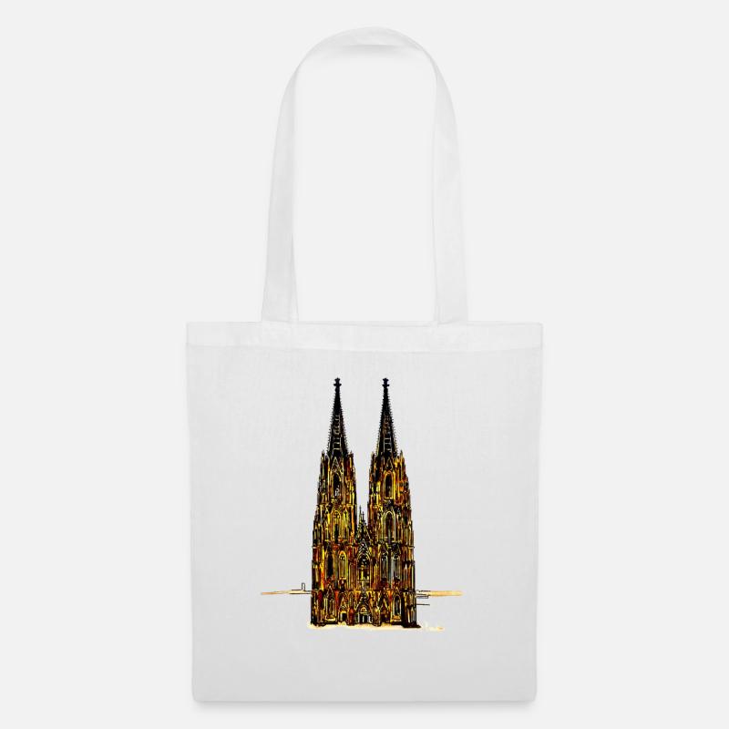 Kölner Dom - Stoffbeutel - Weiß