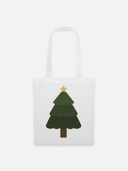 Weihnachtsbaum - Stoffbeutel - Weiß
