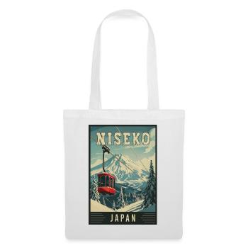 Winter Paradise in Niseko Japan Vintage Travel Art - Tote Bag - white - Front
