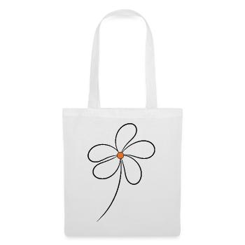 FLOWER. JUBILÄUM. HERZLICHEN GLÜCKWUNSCH ZUM GEBURTSTAG. ALLES GUTE ZUM GEBURTSTAG - Stoffbeutel - Weiß - Vorne