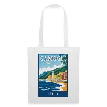 Découvrez des camoglis charmants en Italie - Sac en tissu - blanc - Devant