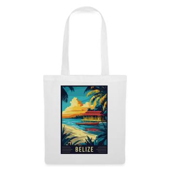 Entdecken Sie das tropische Paradies von Belize - Stoffbeutel - Weiß - Vorne