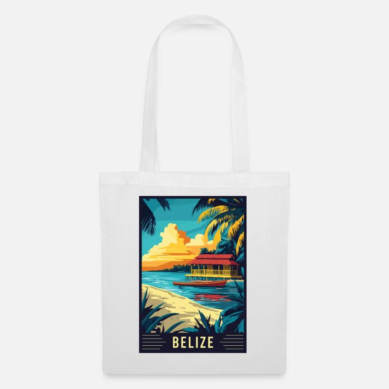 Explore Tropical Paradise of Belize - Tote Bag - white