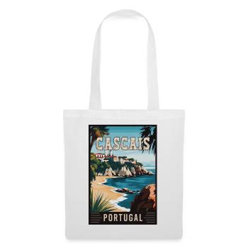 Découvrez la beauté côtière de Cascais au Portugal - Sac en tissu - blanc - Devant