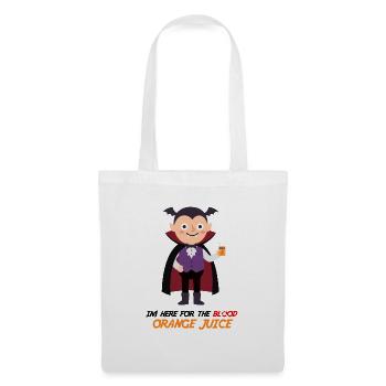 Blut-Orangensaft-Vampir – lustige Halloween-T-S - Stoffbeutel - Weiß - Vorne