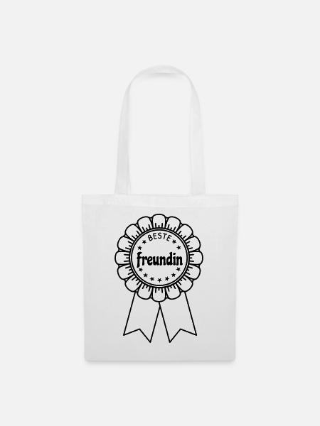 Beste Freundin - Stoffbeutel - Weiß