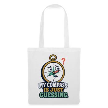 My Compass Is Just Guessing – Outdoor Humor - Stoffbeutel - Weiß - Vorne