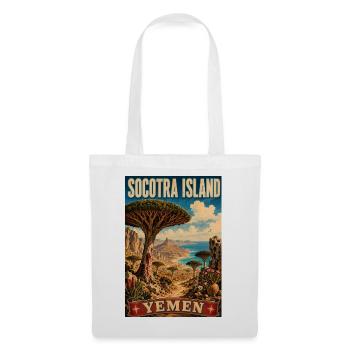Erleben Sie die Insel Socotra im Jemen - Stoffbeutel - Weiß - Vorne