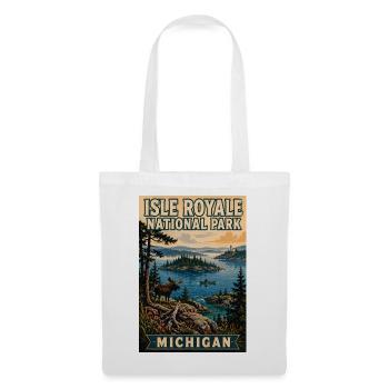 Erleben Sie den Isle Royale Nationalpark in Michigan - Stoffbeutel - Weiß - Vorne