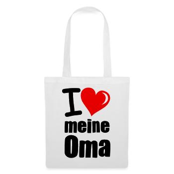 I Love meine Oma - Stoffbeutel - Weiß - Vorne