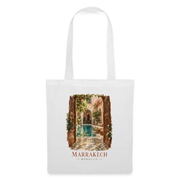 Marrakesch Marokko Vintage-Charme - Stoffbeutel - Weiß - Vorne