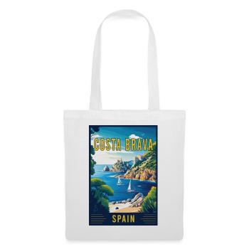 Entdecken Sie den Charme von Costa Brava in Spanien - Stoffbeutel - Weiß - Vorne