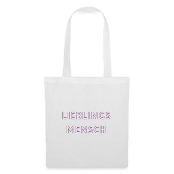 Lieblingsmensch lila - Stoffbeutel - Weiß - Vorne