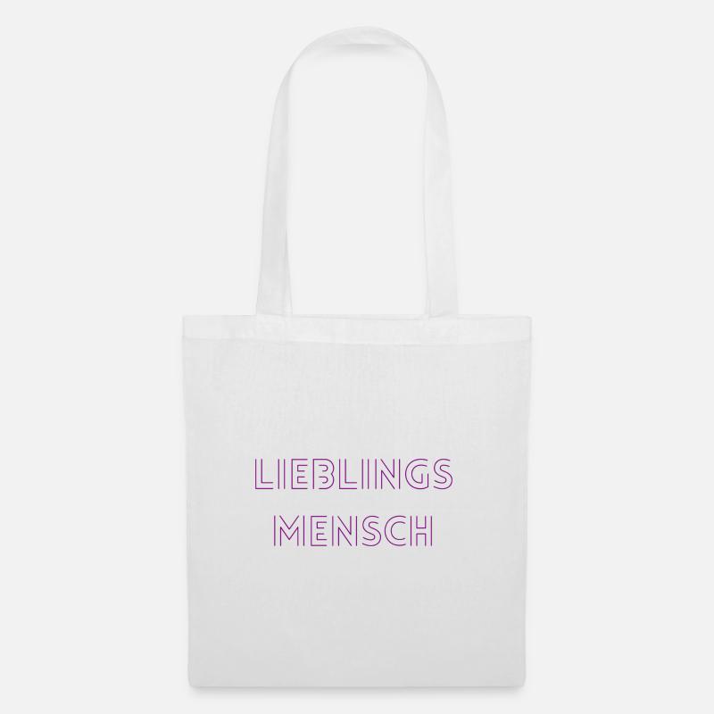 Lieblingsmensch lila - Stoffbeutel - Weiß