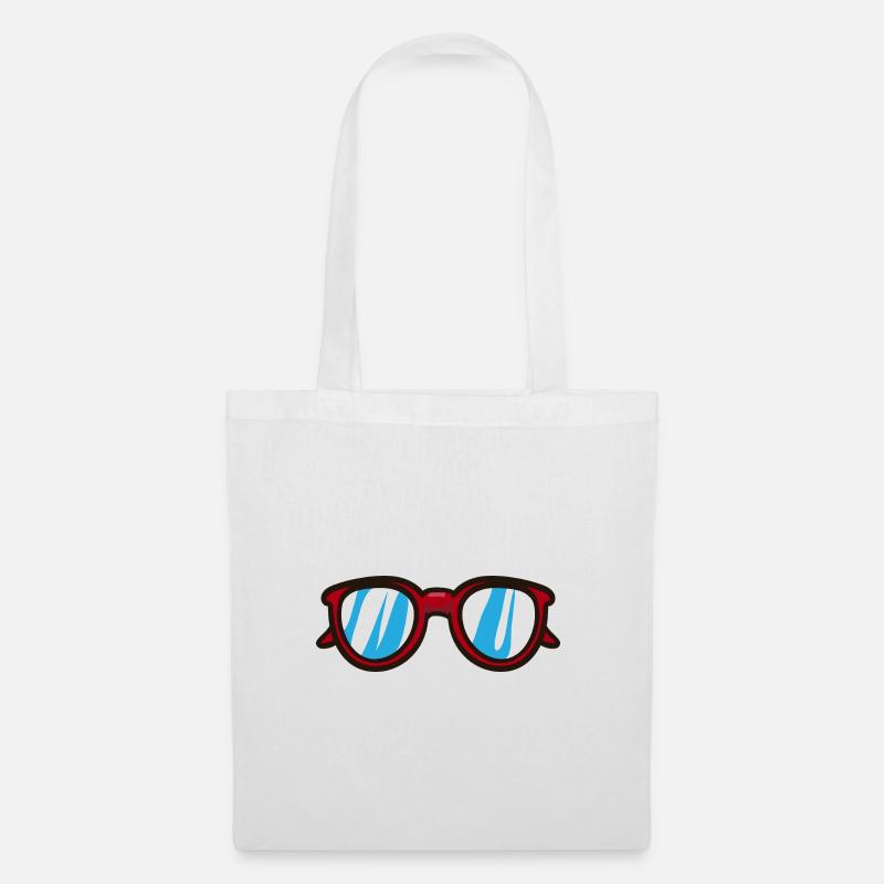 Brille - Stoffbeutel - Weiß