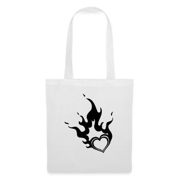 burning heart - Tote Bag - white - Front