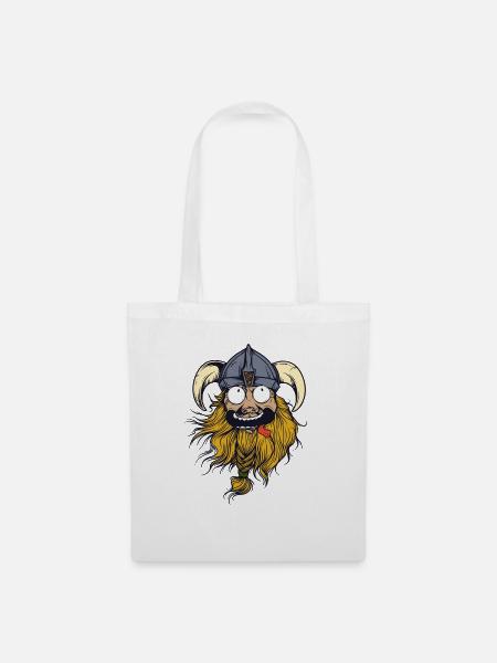 Crazy Viking - Stoffbeutel - Weiß