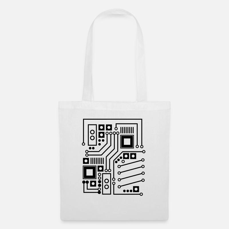 Cadeau de chemise d'ordinateur de carte de processeur d'unité centrale - Sac en tissu - blanc