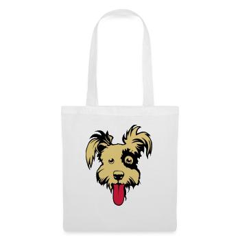 chien caniche dessin 202 - Sac en tissu - blanc - Devant
