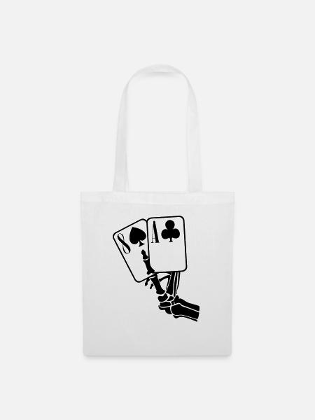 Dead Mans Hand, Poker, WSOP, Casino, Pokerstars - Stoffbeutel - Weiß