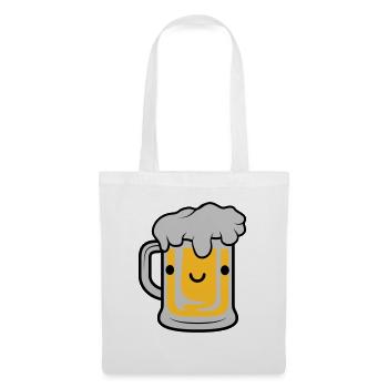 Visage de bière sucrée - Sac en tissu - blanc - Devant