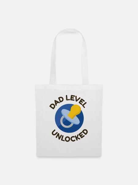 Papa Level - Stoffbeutel - Weiß