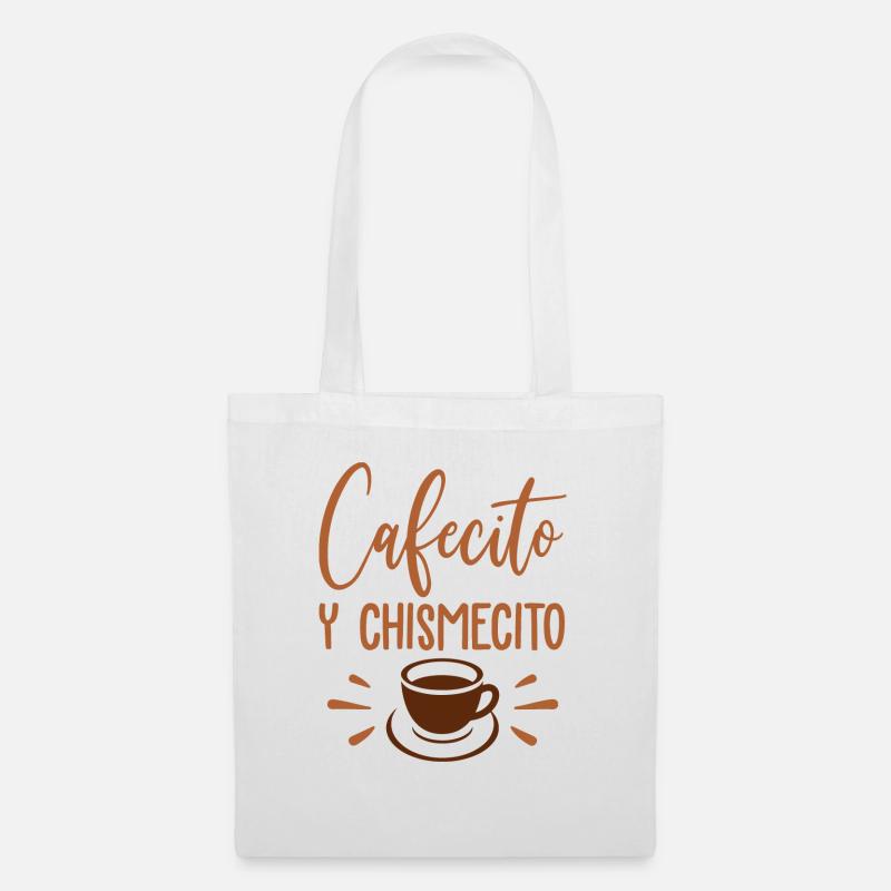 Latina Collection - Cafecito y chismecito - Stoffbeutel - Weiß