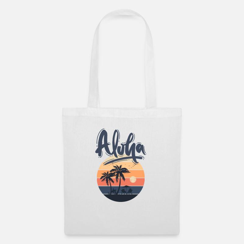 Summer, beach, vacations, palm tree, surf, surfin - Tote Bag - white