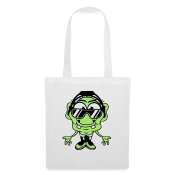 Cool DJ Leprechaun Green Gnome Grandpa Music Party Fun - Tote Bag - white - Front