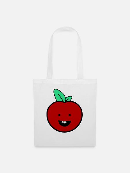 Apfel smile - Stoffbeutel - Weiß