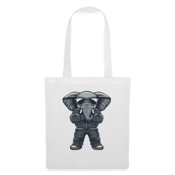 Elephant Comic Sunglasses - Tote Bag - white - Front