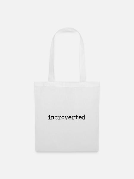 introvertiert - Stoffbeutel - Weiß