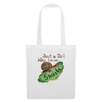 Juste une fille qui aime les escargots une citation pour les filles - Sac en tissu - blanc - Devant