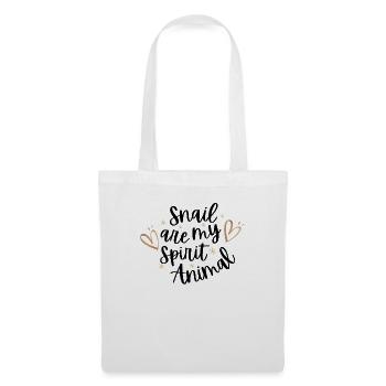 Mama Schnecke Zitat Geschenk - Stoffbeutel - Weiß - Vorne