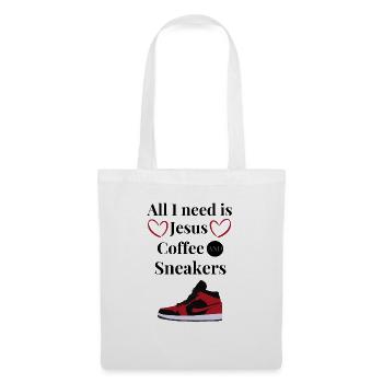 I just need Jesus, trainer and perfume - Tote Bag - white - Front