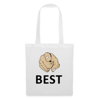 Pointant votre t-shirt de doigt et vous êtes le meilleur - Sac en tissu - blanc - Devant