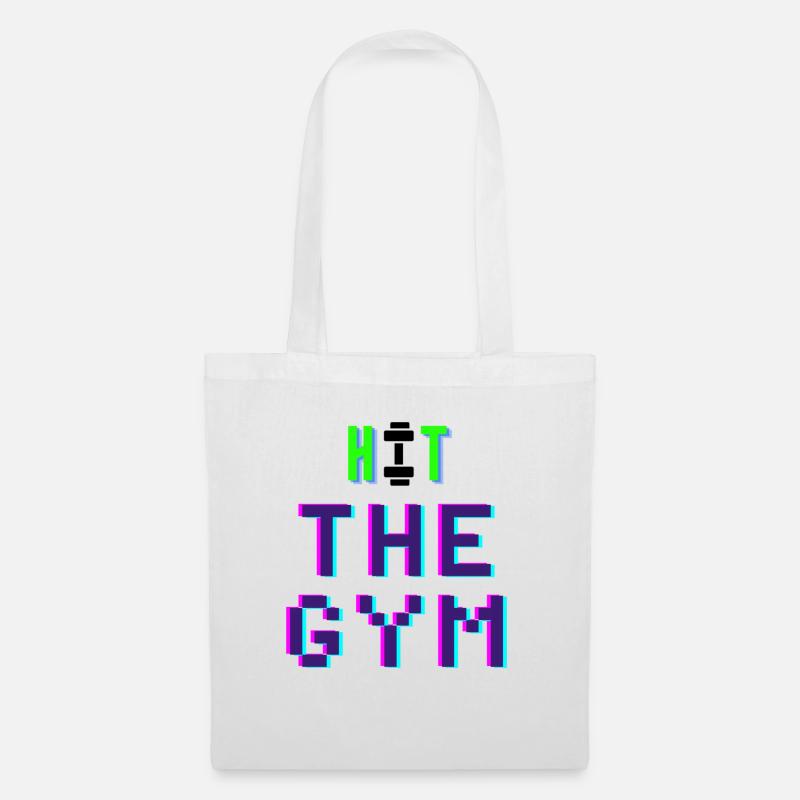 hit the Gym - Stoffbeutel - Weiß