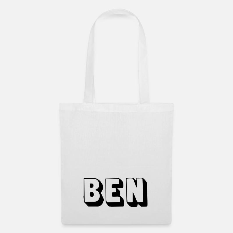 Name - Ben - Stoffbeutel - Weiß