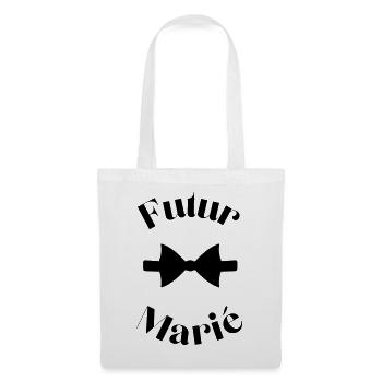 EVG Futur Marié. Enterrement vie célibataire - Sac en tissu - blanc - Devant